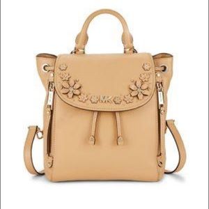 Micheal Kors floral Evie tan back pack